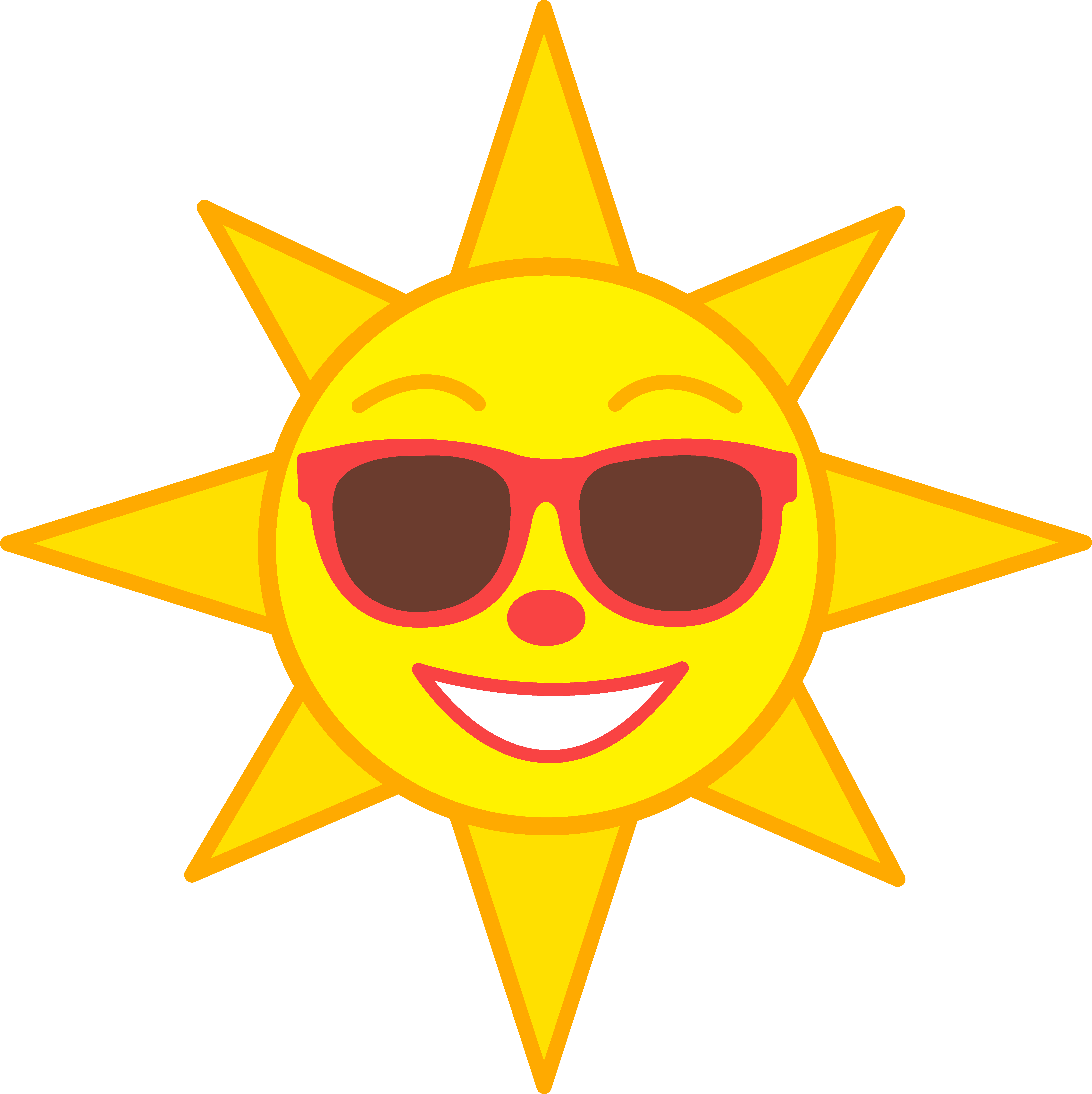 Sun With Sunglasses Clip Art Clipart Free Download - Happy Clip Art Sun (5590x5601)