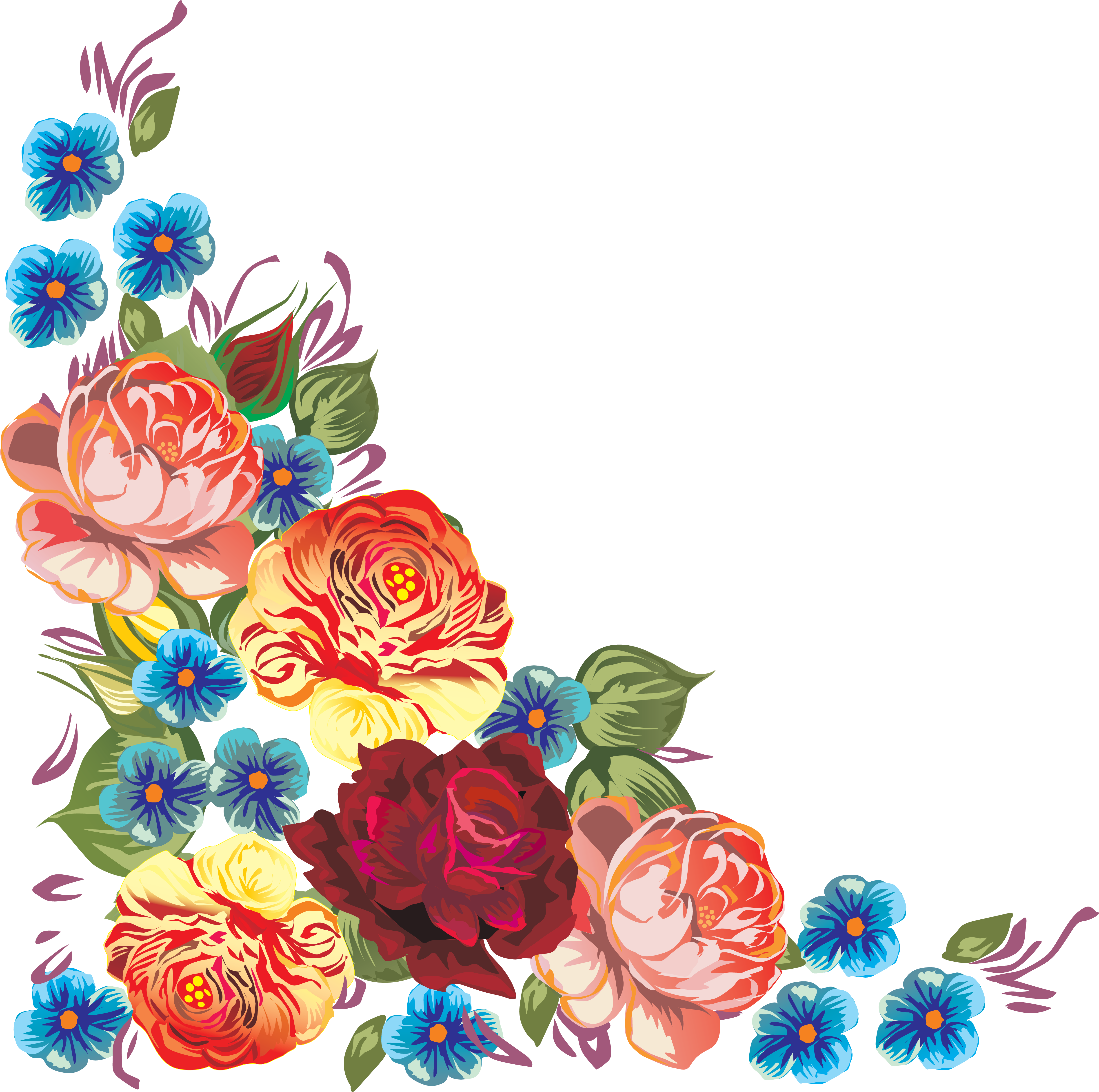 Картинка В Png - Floral Frame (4918x4898)