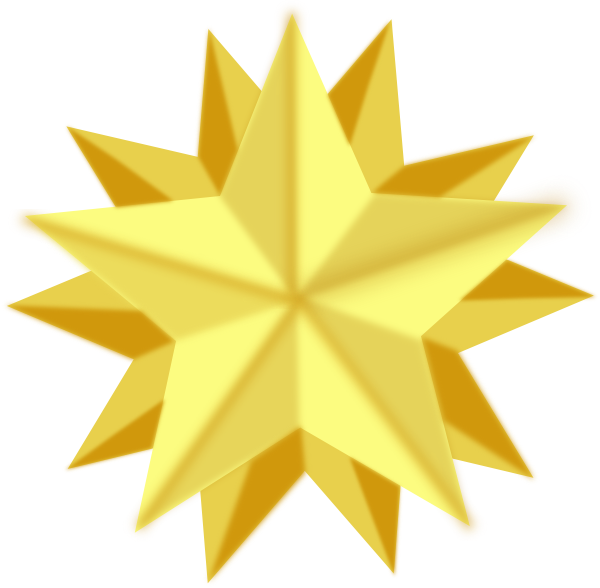 Gold Star Golden Star Clip Art At Vector Clip Art - Big Golden Star (600x588)