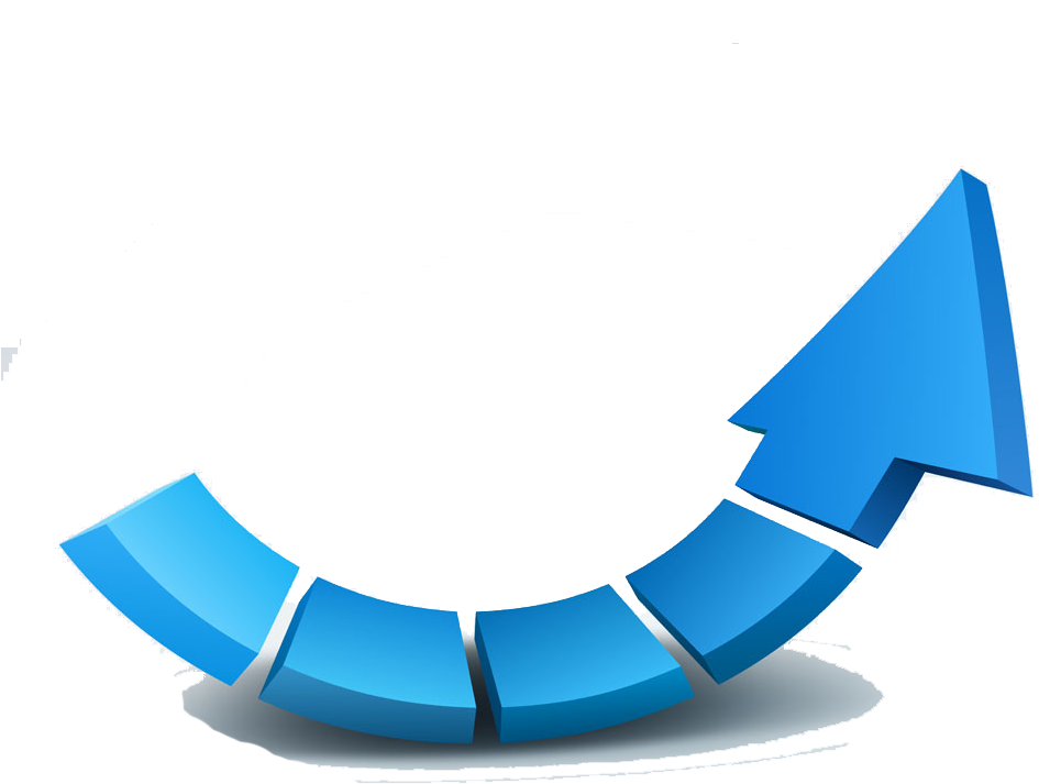 Blue Arrow I - 上昇 矢印 イラスト (1000x800)