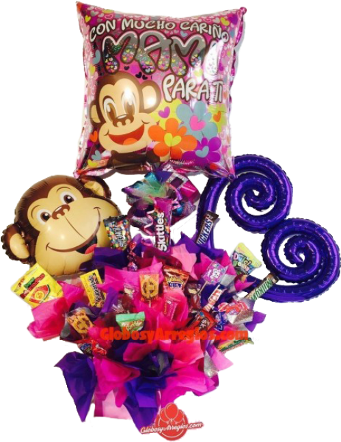 Arreglo De Globos Día De Las Madres ^80cms Alto^ - Arreglos Con Dulces Para El Dia (960x650)