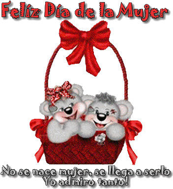 Felicitaciones Por El Dia De La Mujer Para Compartir - Feliz Dia De La Mujer Gif (385x400)