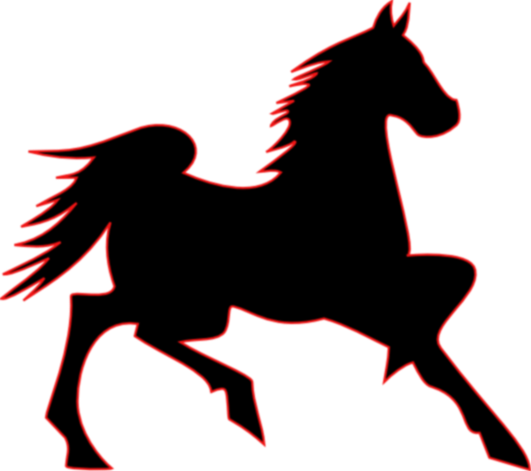 Fire Horse Clip Art - Dark Horse Clip Art (600x532)