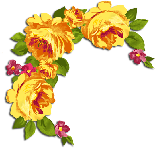 Детальная Информация О Цветочные Уголки Png - Красивые Танцев Рамки Png (600x536)