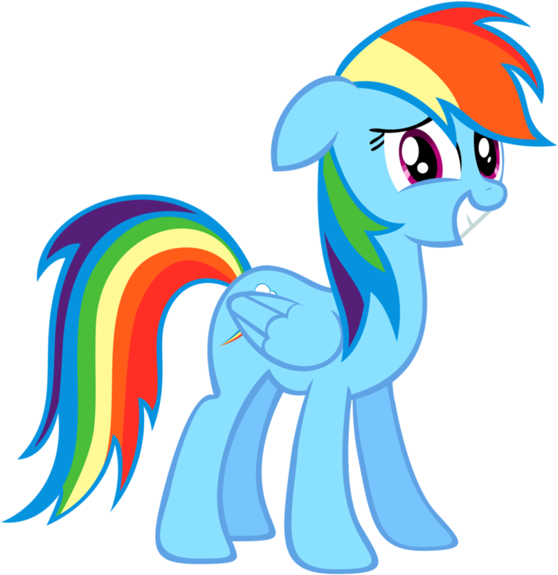 Rainbowdash Is Nervous - Sonic And Rainbow Dash (894x894)
