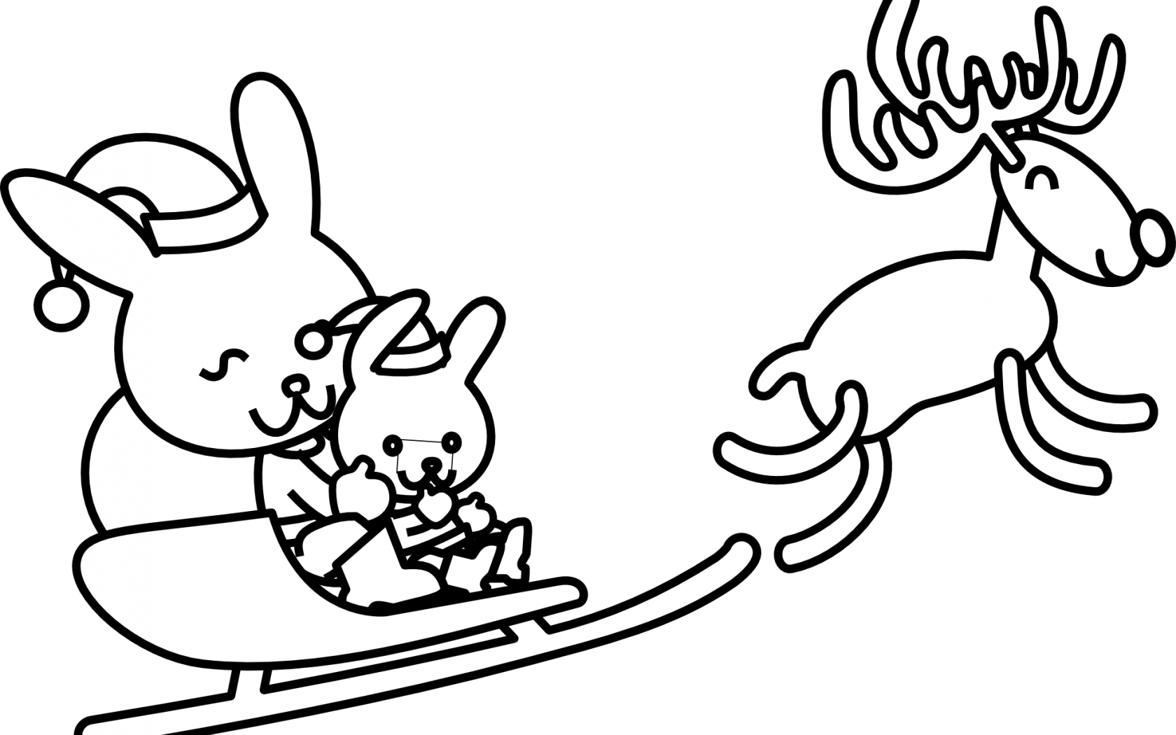 Coloring For Kids Christmas Clip Art Of Black And White - Coloring Book (1680x1050)