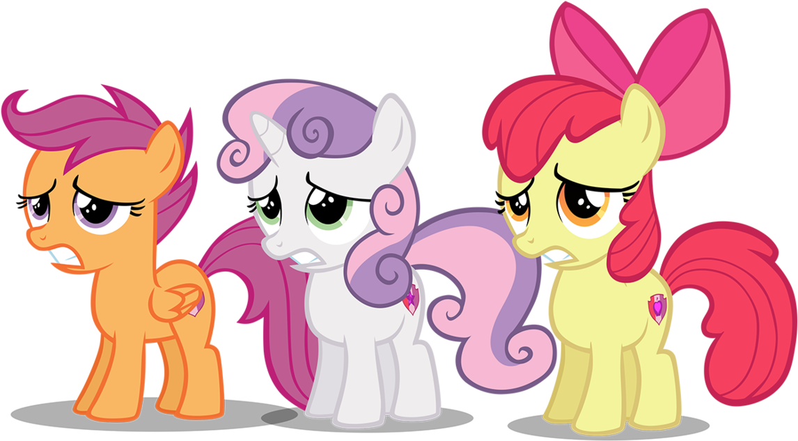 Nervous Cmc's By Hendro107 - Sweetie Belle My Little Pony Friendship Is Magic Cute (1196x668)