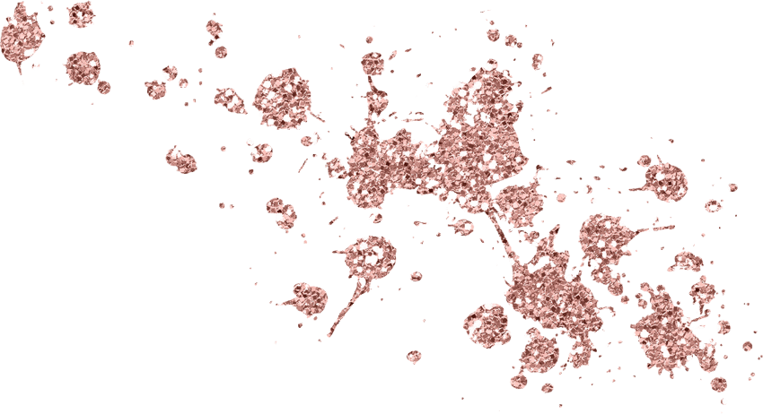 Red Aesthetics - Gold Sparkle - Rose Gold Glitter Transparent Background (850x462)