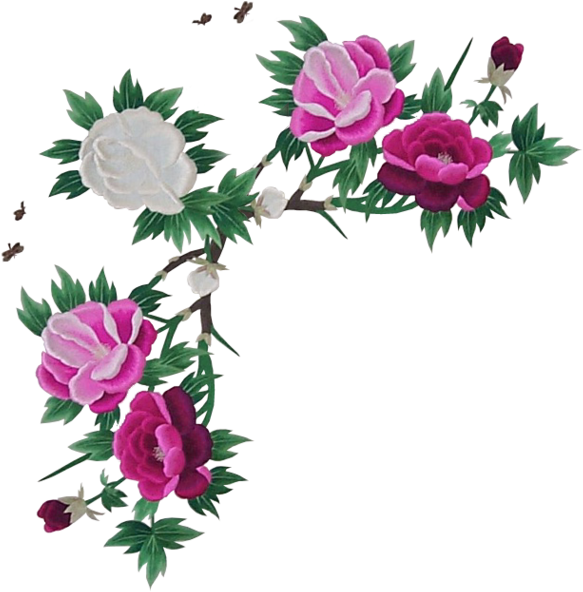 Цветочные Уголки Png - Kenar Süsleri (600x599)