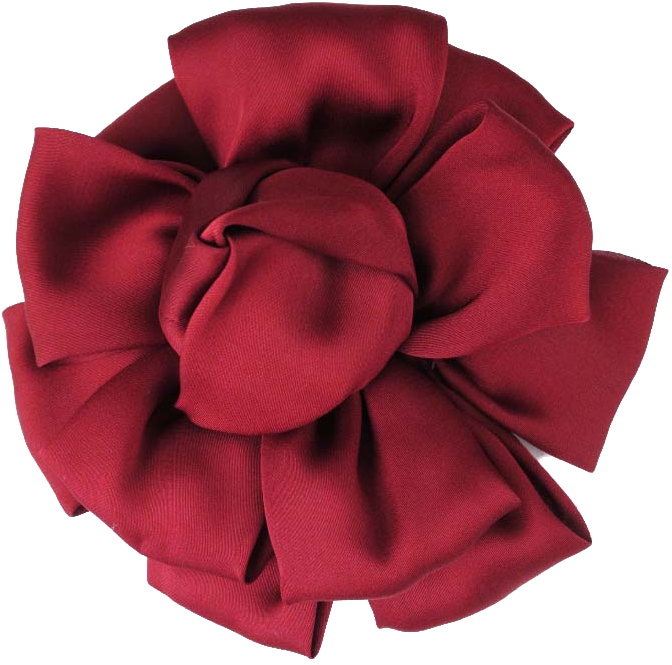 Fabric Flower Transparent Background Png - Barrette (700x933)