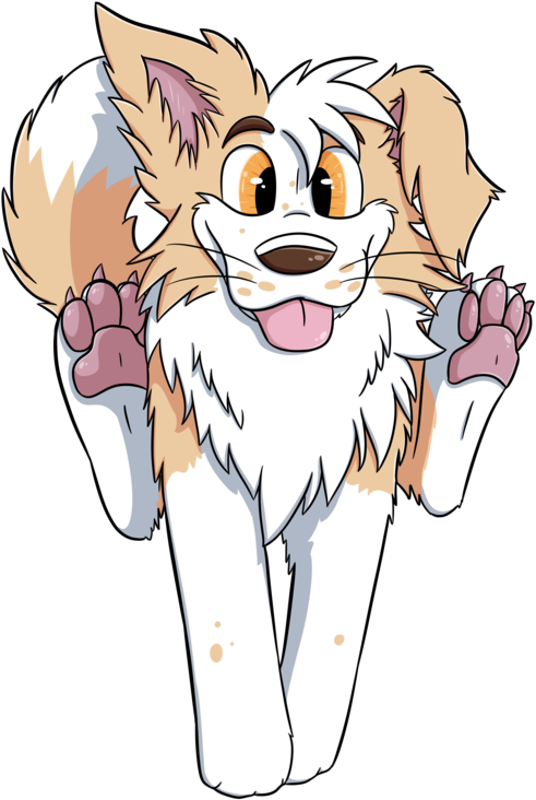 Running Cartoon Border Collie - Border Collie Drawing Cartoon (528x768)