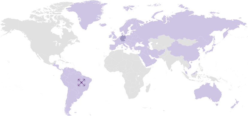 Ampliação Da Rede No Brasil - World Map (1104x525)