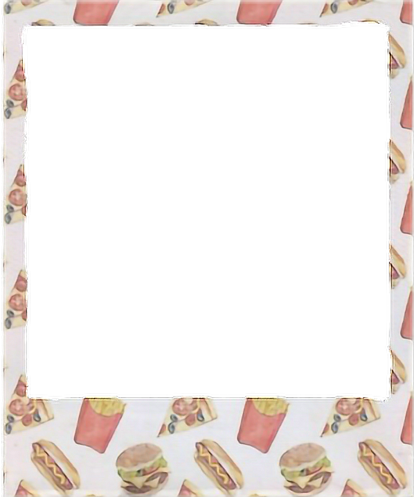 Frame Marco Aesthetic Aesthetics Pizza Sticker Stickers - We Heart It Transparent Polaroid (598x718)