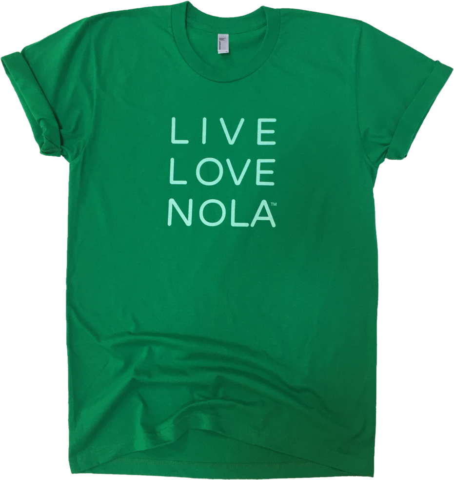 Live Love Nola Men's T Shirt In Green - Active Shirt (946x1024)