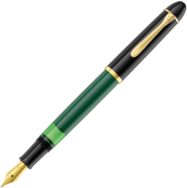 Pelikan M120 Green Black Special Edition Fountain Pen - Fountain Pen (629x632)