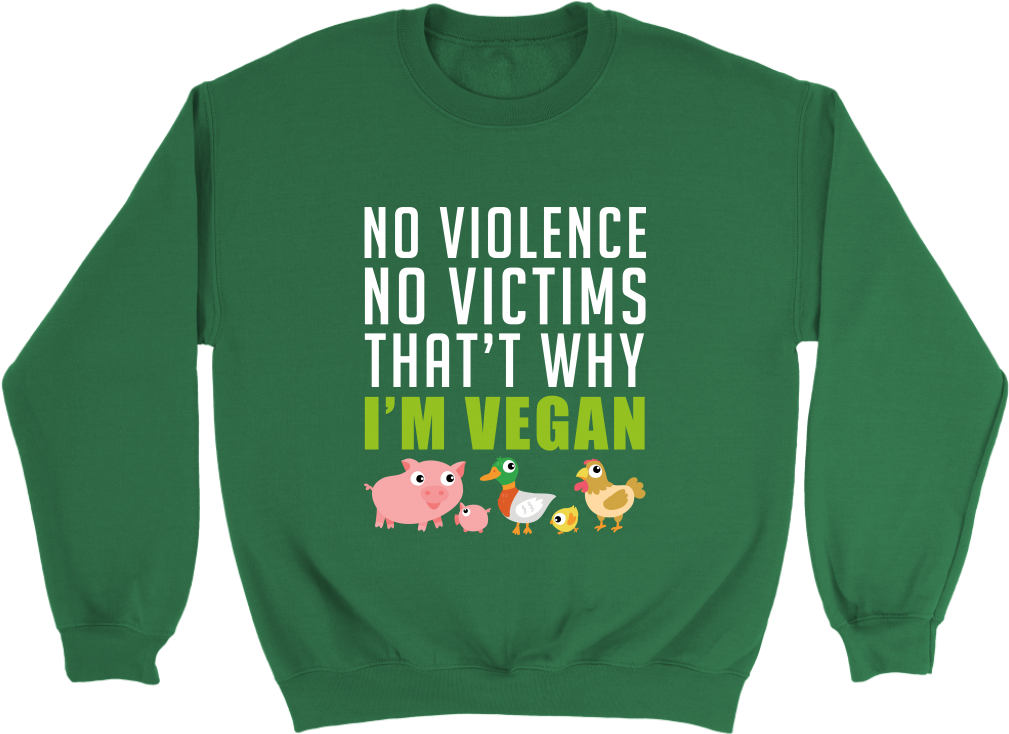 No Violence No Victims That's Why I'm Vegan - Feminist Af Sweatshirt Feminism Sweater With Flowers (1024x1024)