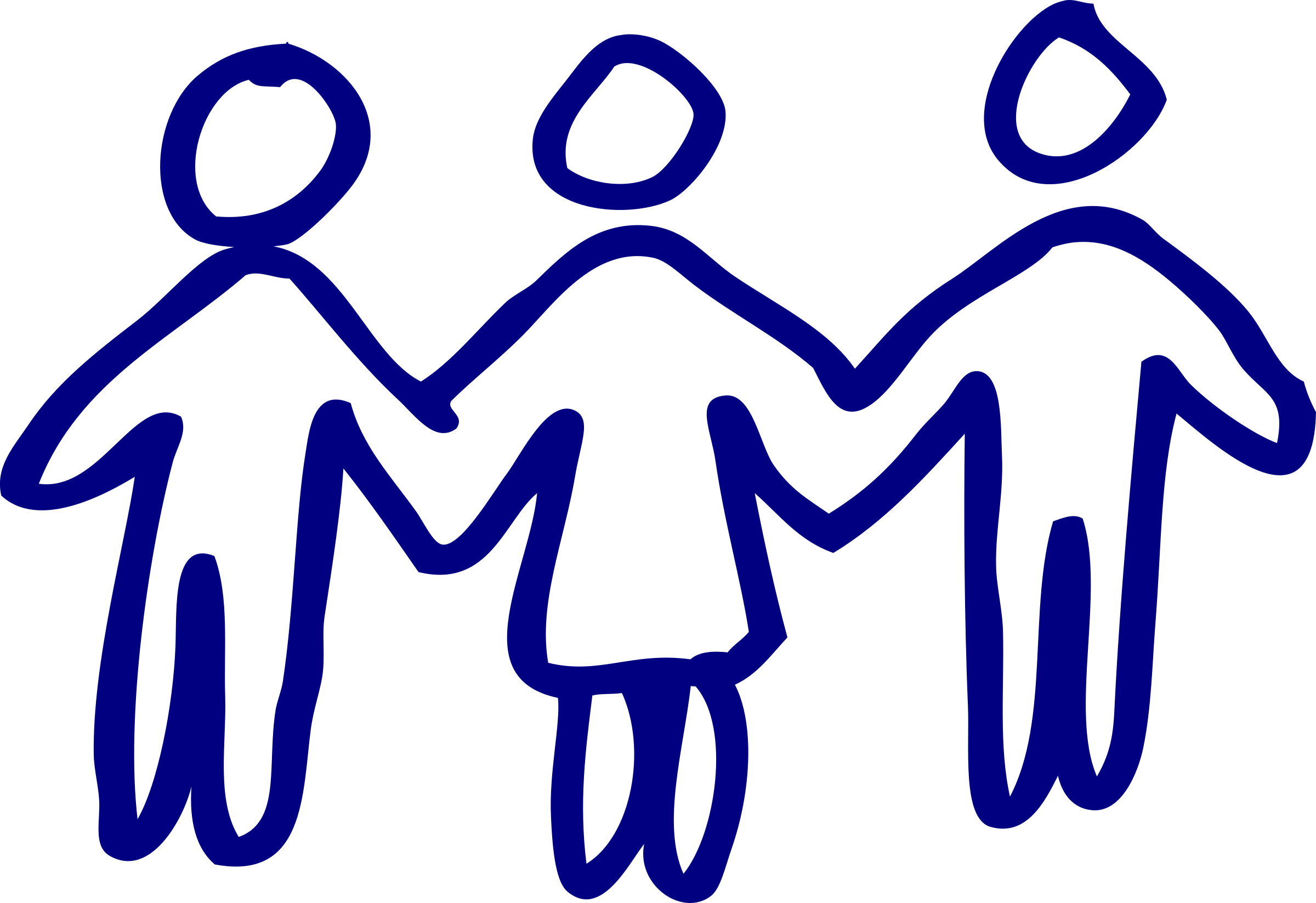 People Clipart Three - Three People Png (2400x1647)
