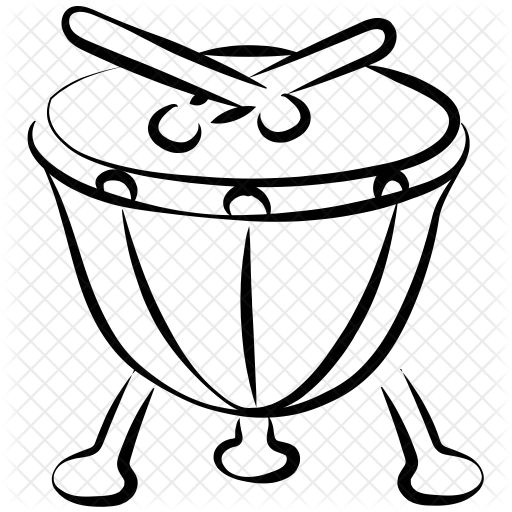 Kettledrum Icon - Kettledrum Instrument Drawing (512x512)