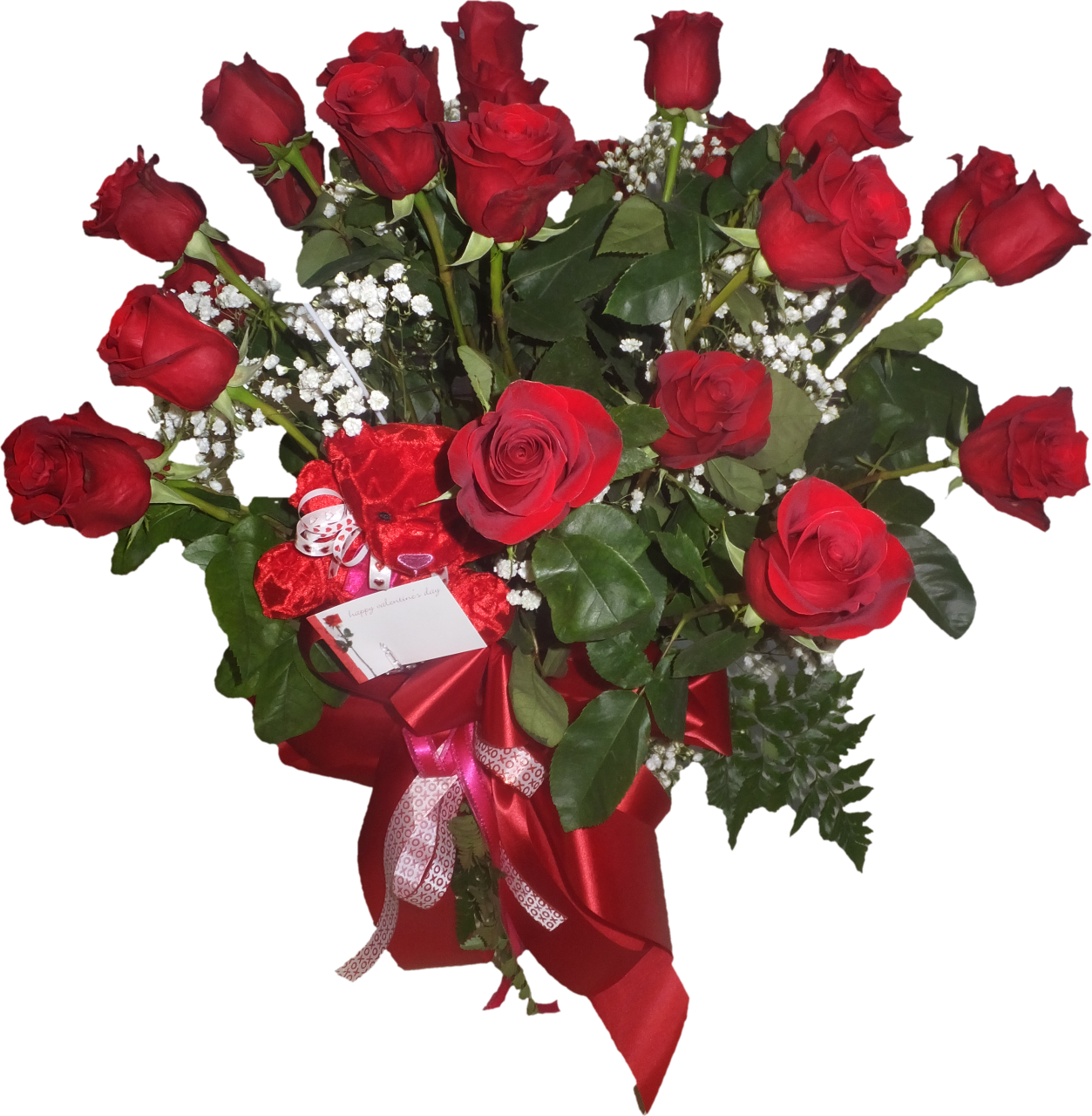 2 Dozen Red Roses In A Vase - Beautiful Red Rose Flower (1253x1280)