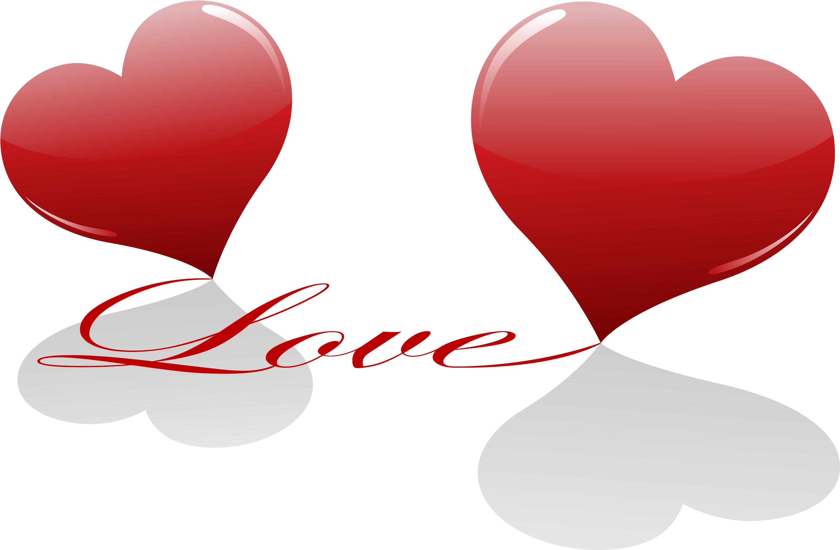 Hearts With Love Png Clipart Picture - Love Png For Picsart (3000x1981)