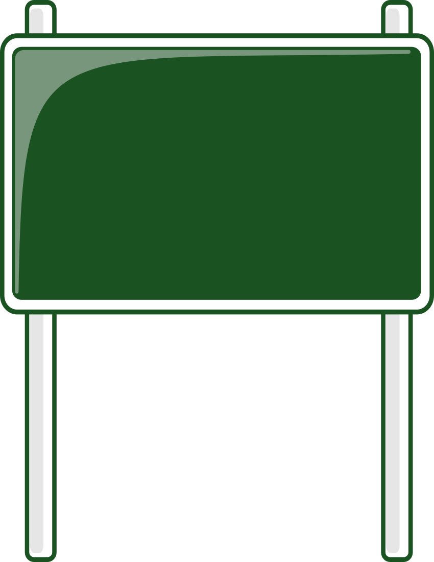 Road Sign Green Blanks Road Signs Highway Signs Road - Blank Road Sign Clipart (850x1100)