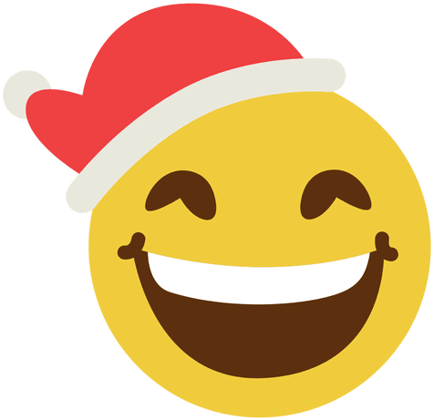 Smiling Santa Claus Hat Face Emoticon 15 Transparent - Happy Face With Santa Hat (512x512)