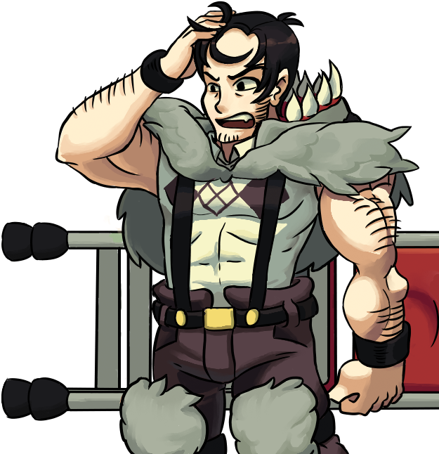 “quality Beowulf Sprites You Can Actually Enjoy - Skullgirls Beowulf Line Art (640x720)