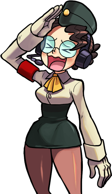 Molly Saluting - Molly Skullgirls (451x645)
