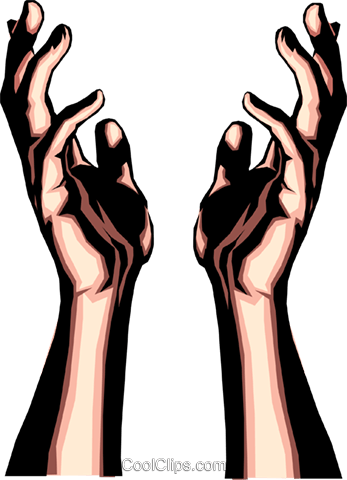 Reaching Clipart - Hands Reaching Upwards (347x480)