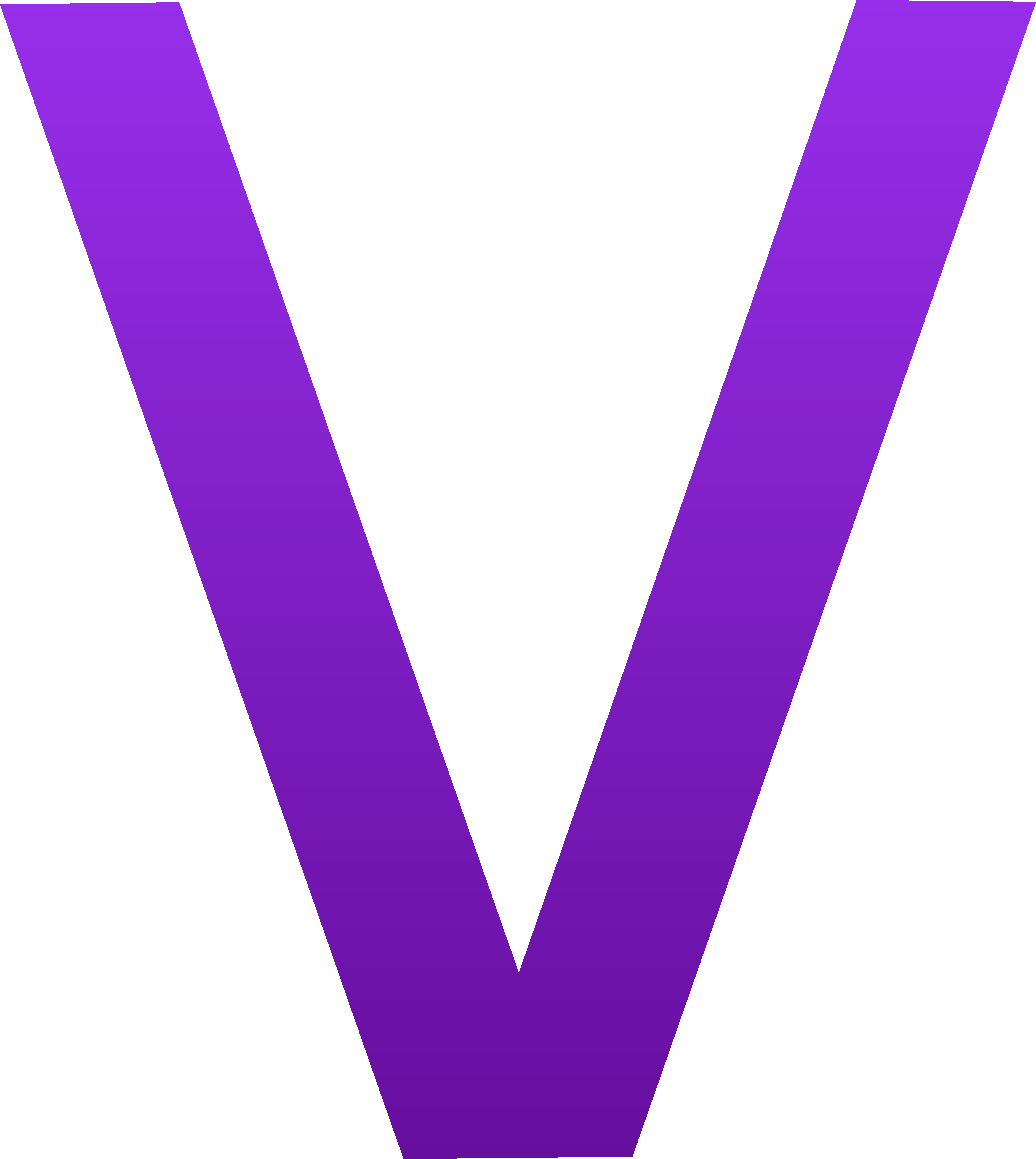 The Letter V - Purple Letter V (5827x6520)