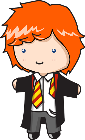Ron Weasley Chibi By Paoweee - Harry Potter Clipart Ron (277x459)