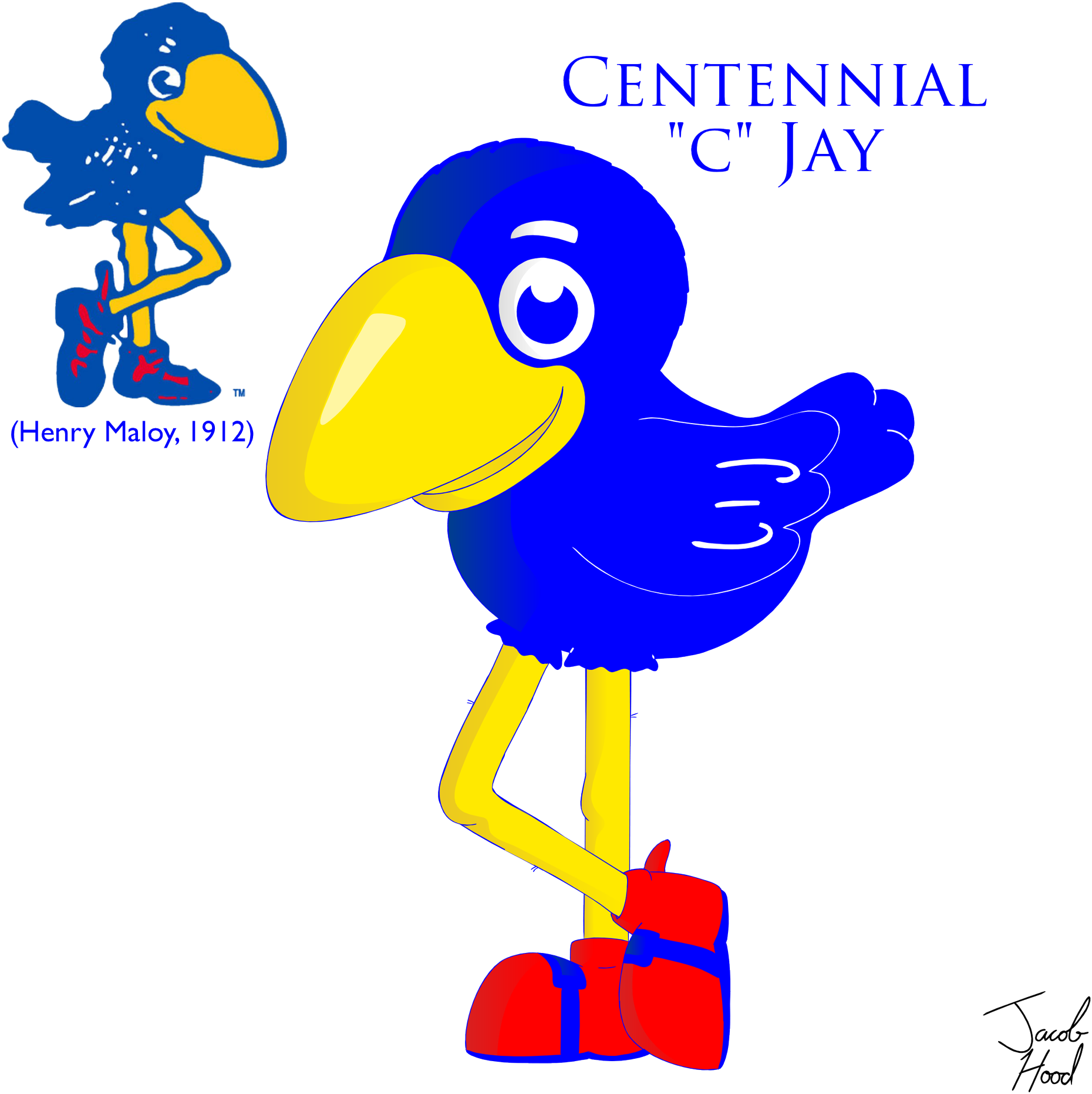 Elegant Jayhawk Clip Art Medium Size - 1912 Jayhawk (1920x1920)