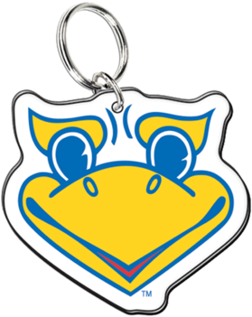 Beak 'em Jayhawk Acrylic Keychain - Kansas Jayhawks Beack 'em Hawks 16oz Pint Glass (480x360)