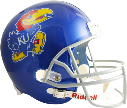 Kansas Jayhawks Ncaa Replica Full Size Helmet - Kansas Jayhawks Riddell Full Size Deluxe Replica Football (475x429)