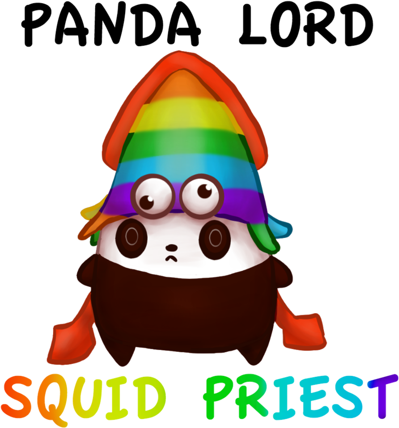 Panda God Or Squid Priest By Unrealistic-dreamer - World's Okayest Dad Shot Glass (894x894)