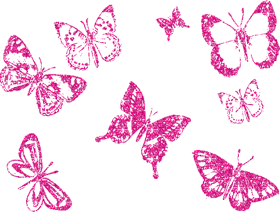 Pink Butterfly Flying Gif - Black And White Butterflies (579x438)