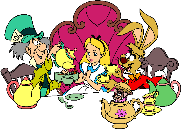 Alice In Wonderland Clipart Images Illustrations Photos - Alice In Wonderland Tea Party Clip Art (623x447)
