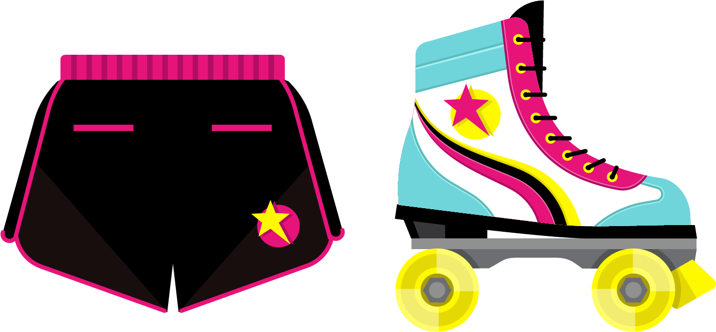 Ice Skate Roller Skates Roller Skating Ice Skating - Roller Skates Clipart Png (1398x659)