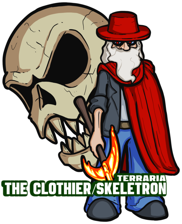 The Clothier/skeletron By Memoski - Terraria Clothier (866x923)