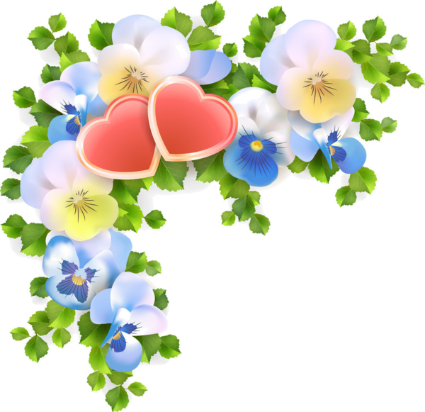 Coins,corners,bordures - Flores Fondo Blanco Vector (600x581)