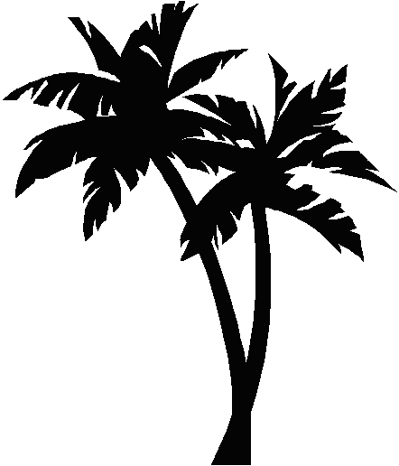 Palm Tree Cliparts - Palm Tree Vector Png (442x516)