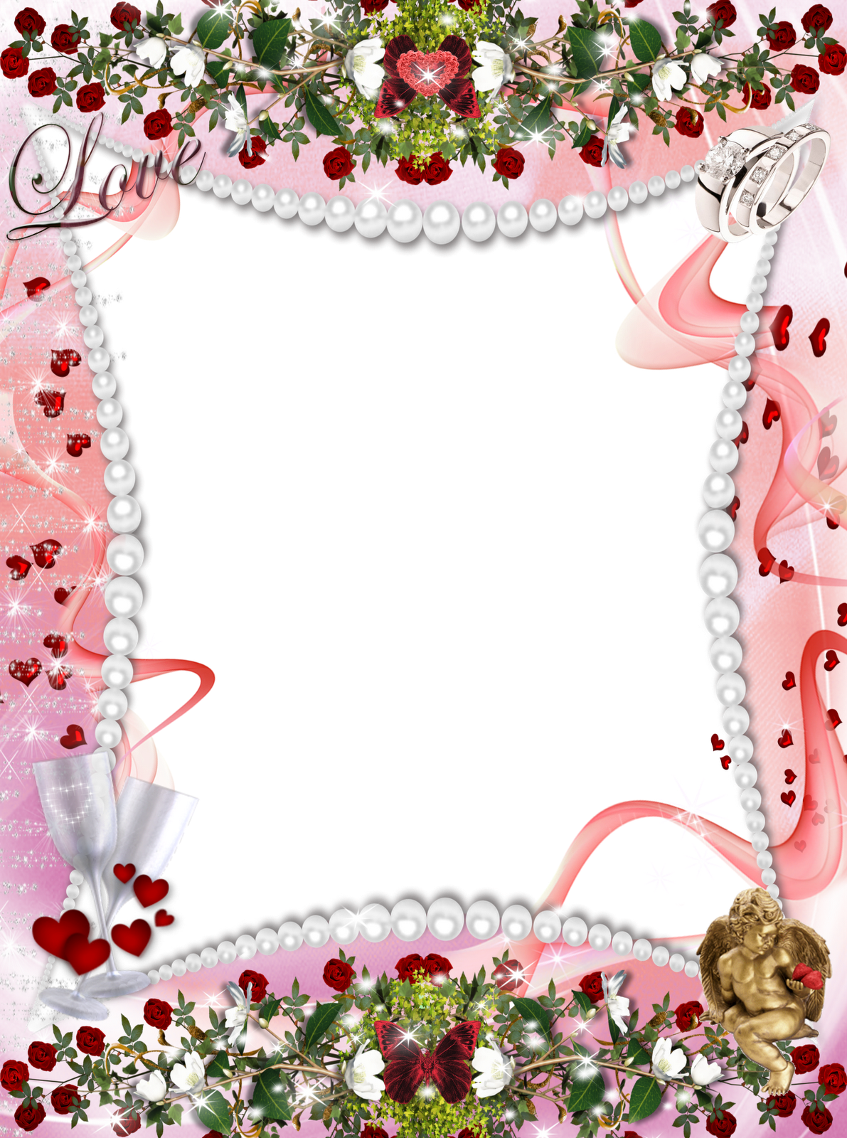 Frames Png Fundo Transparente Casamento - Love Forever (1191x1600)