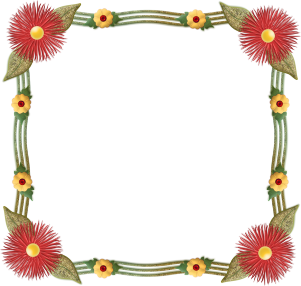 Floral Frame - Lidl (600x571)