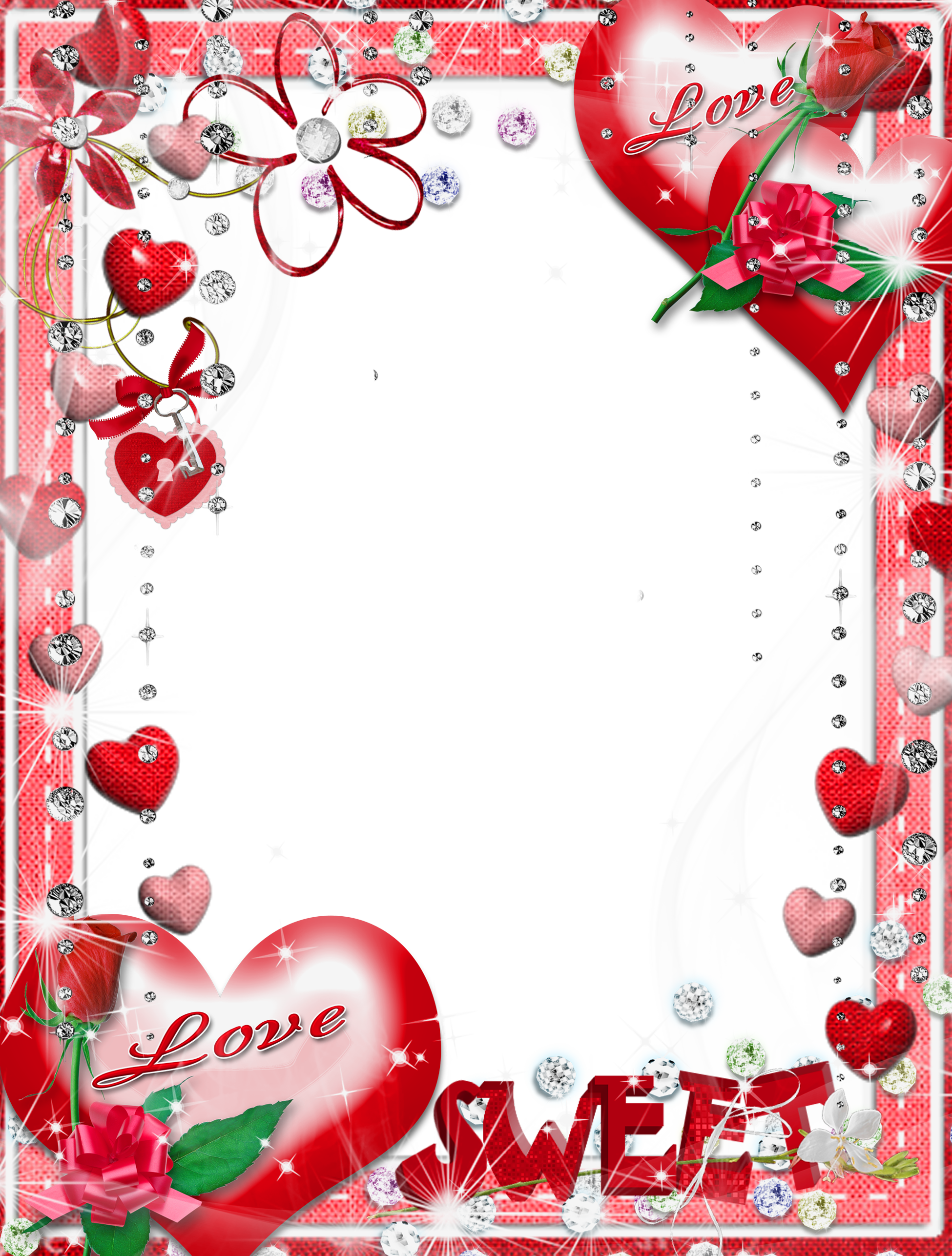 0, - Png Love Photo Frame (1950x2573)