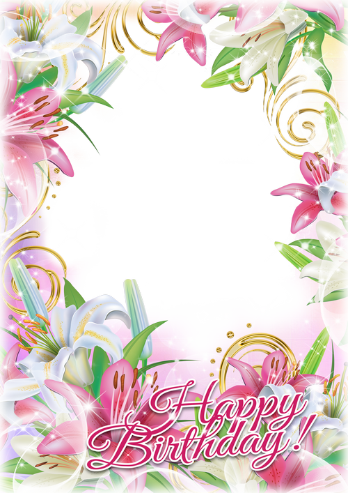 Happy Birthday Frame Png - Happy Birthday Png (500x707)