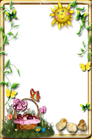 Free Easter Frames Png - Easter Wishes For You Card (298x448)