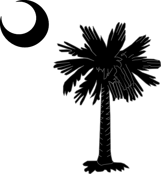 Palmetto Tree Clip Art At Clker - Flag Of South Carolina (552x595)