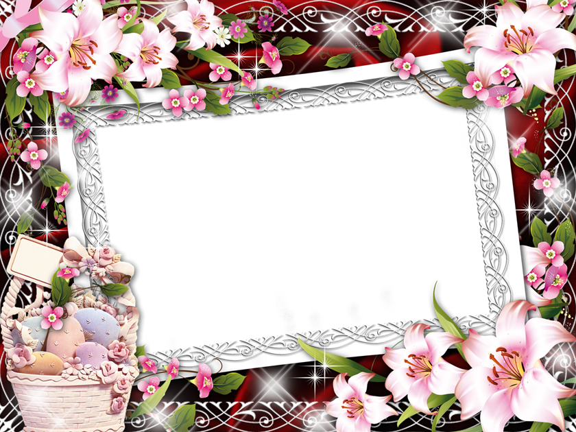 Moldura Para Fotos - Pink Easter Frames (840x630)