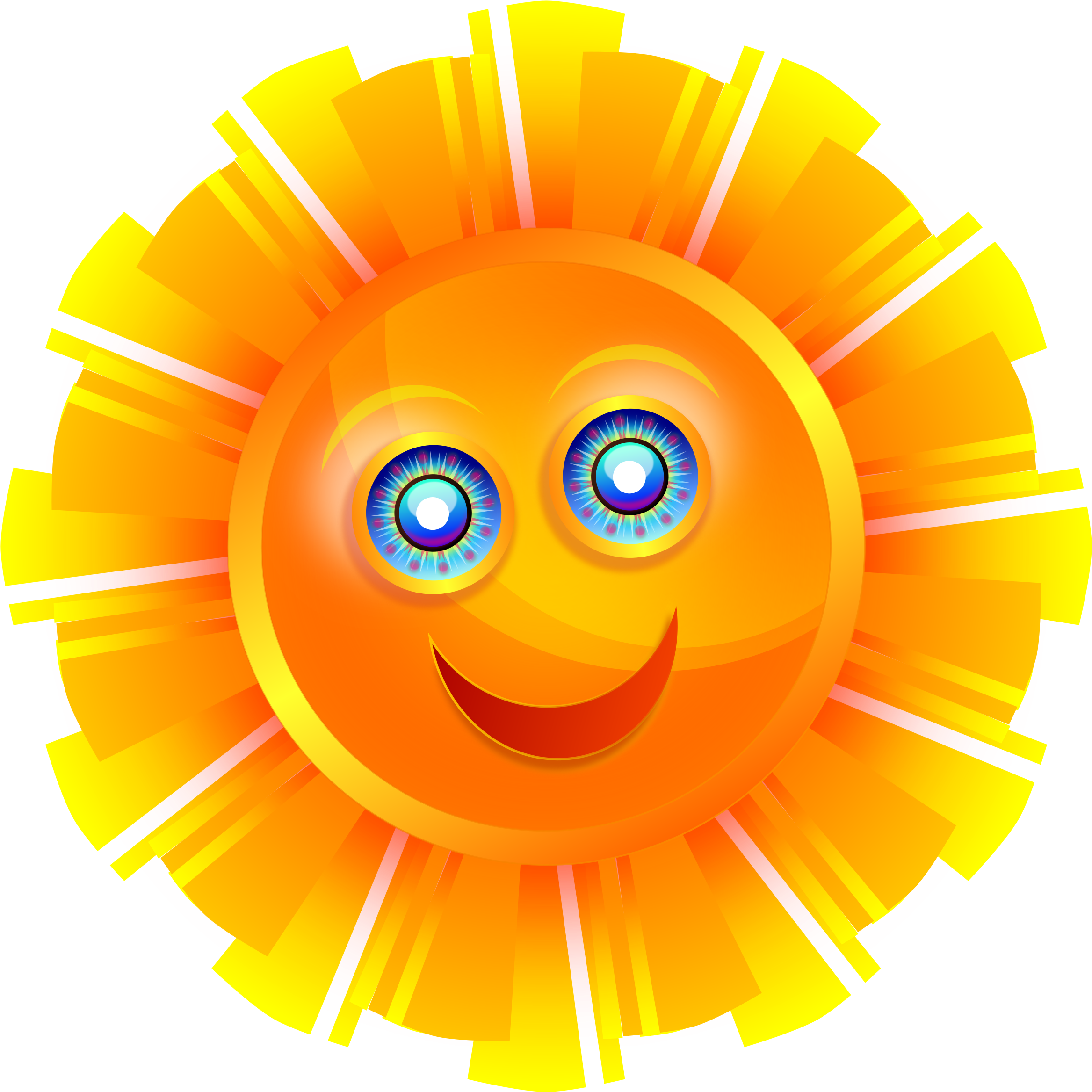 Happy Sun Vector Clipart Free Cc0 Images - Animated Sun Clip Art (2400x2400)