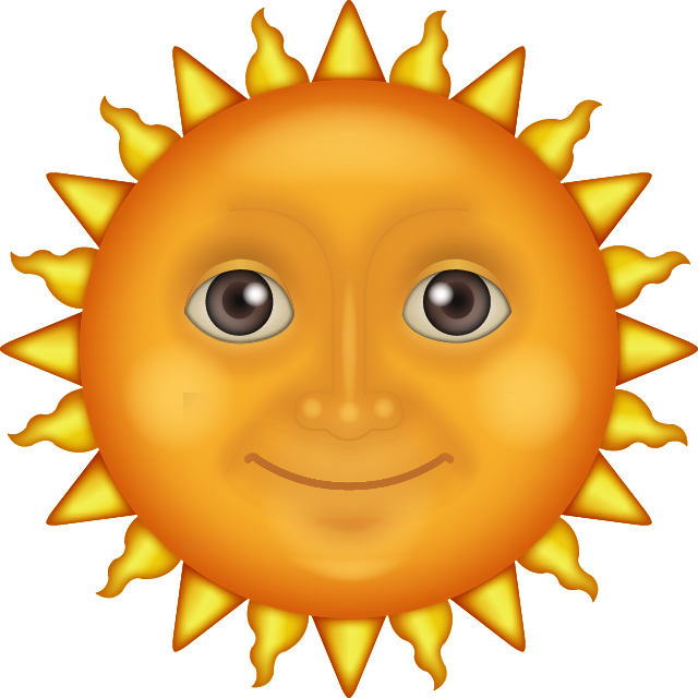 Clip Art - 🌞 Emoji (640x640)